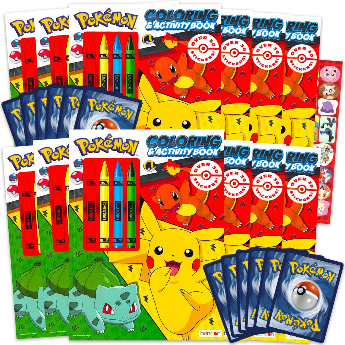 Bendon Pokemon party favors 12-coloring-books: ideal for kid parties.