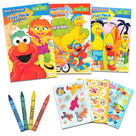 Bendon Sesame Street playpacks four crayons for kids' art on the move