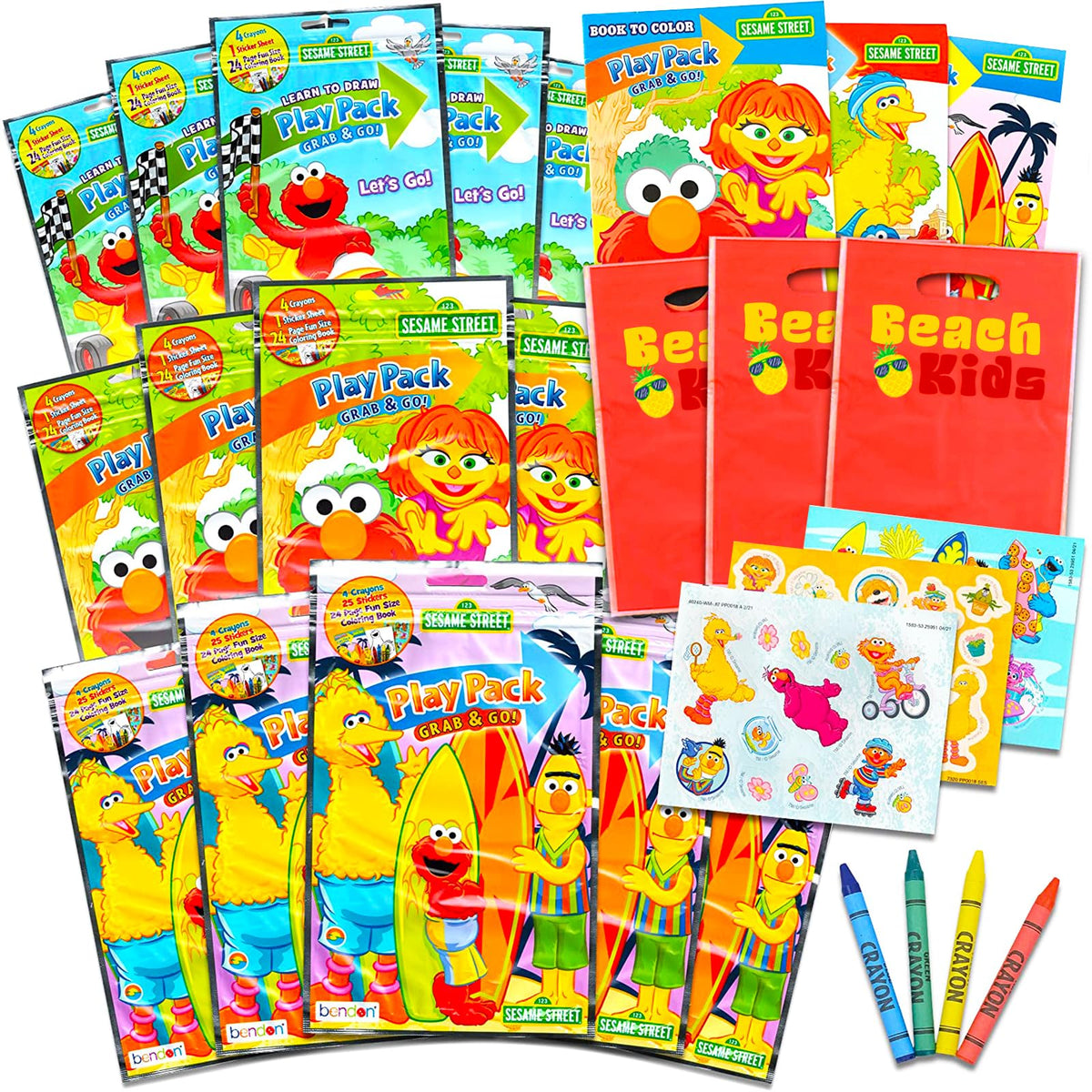 Bendon Sesame Street playpacks mini coloring book for on-the-go coloring