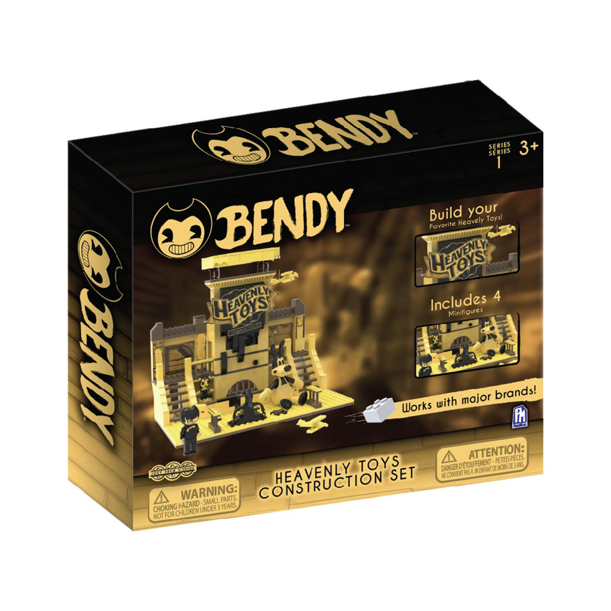 Assembled, Bendy and the Ink Machine Heavenly Toys Construction Set enables creative building and storytelling.
