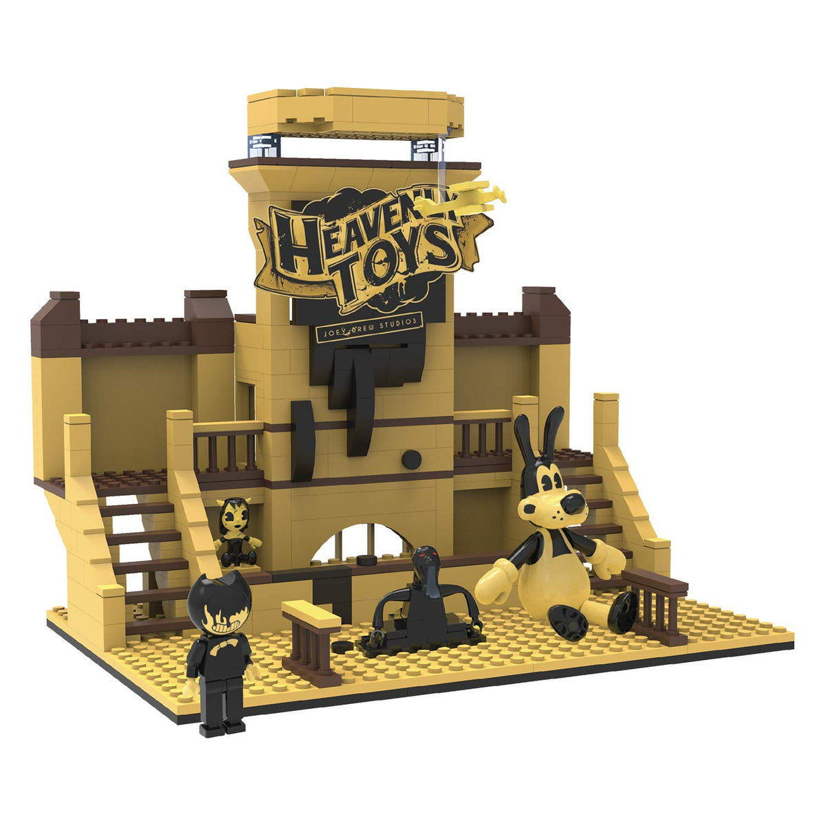 Unboxing Bendy and the Ink Machine Heavenly Toys Construction Set reveals detailed pieces for imaginative building.