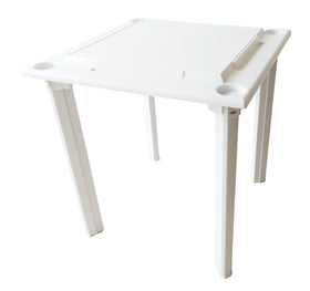 Bene Casa domino table with removable legs for easy transport.