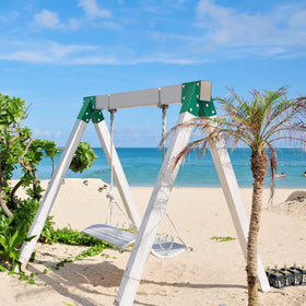 BeneLabel end brackets with hardware included for ready-to-assemble swing frames