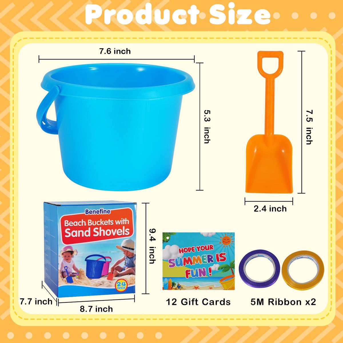 BeneFine 12-pack sand shovels for kids with comfortable grips