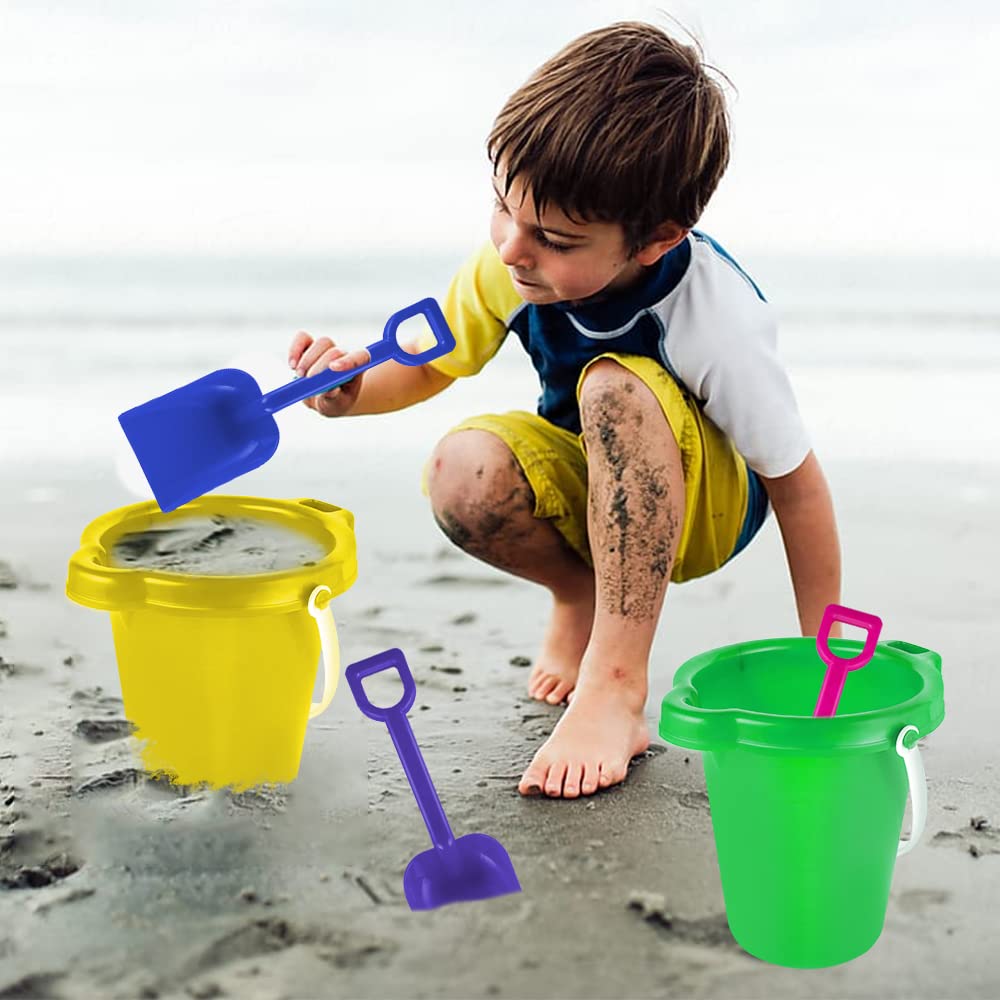 Six buckets and six shovels ideal for classrooms, parties, and poolside activities