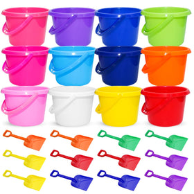 BeneFine sand buckets 12-pack for easy beach play and quick sand sculpting.