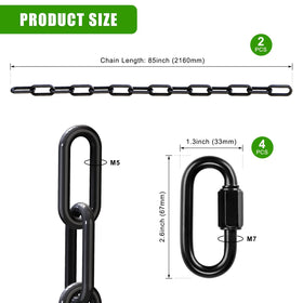 BeneLabel 1000 lbs capacity chain supports sturdy suspensions for chairs and hammocks.