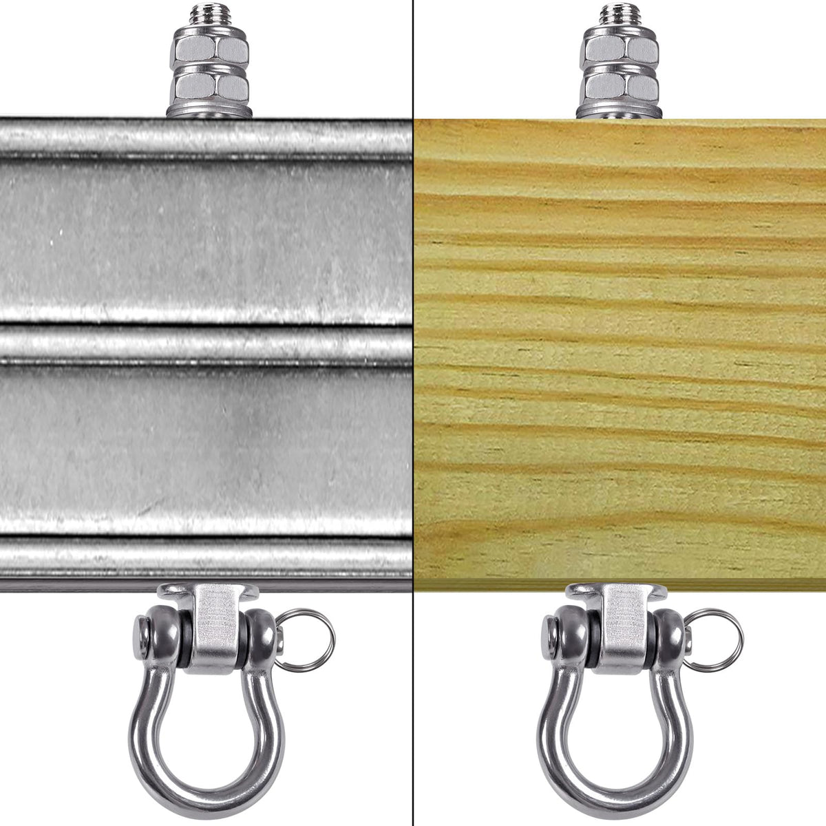BeneLabel 304 stainless steel hangers resist rust for outdoor or indoor use.