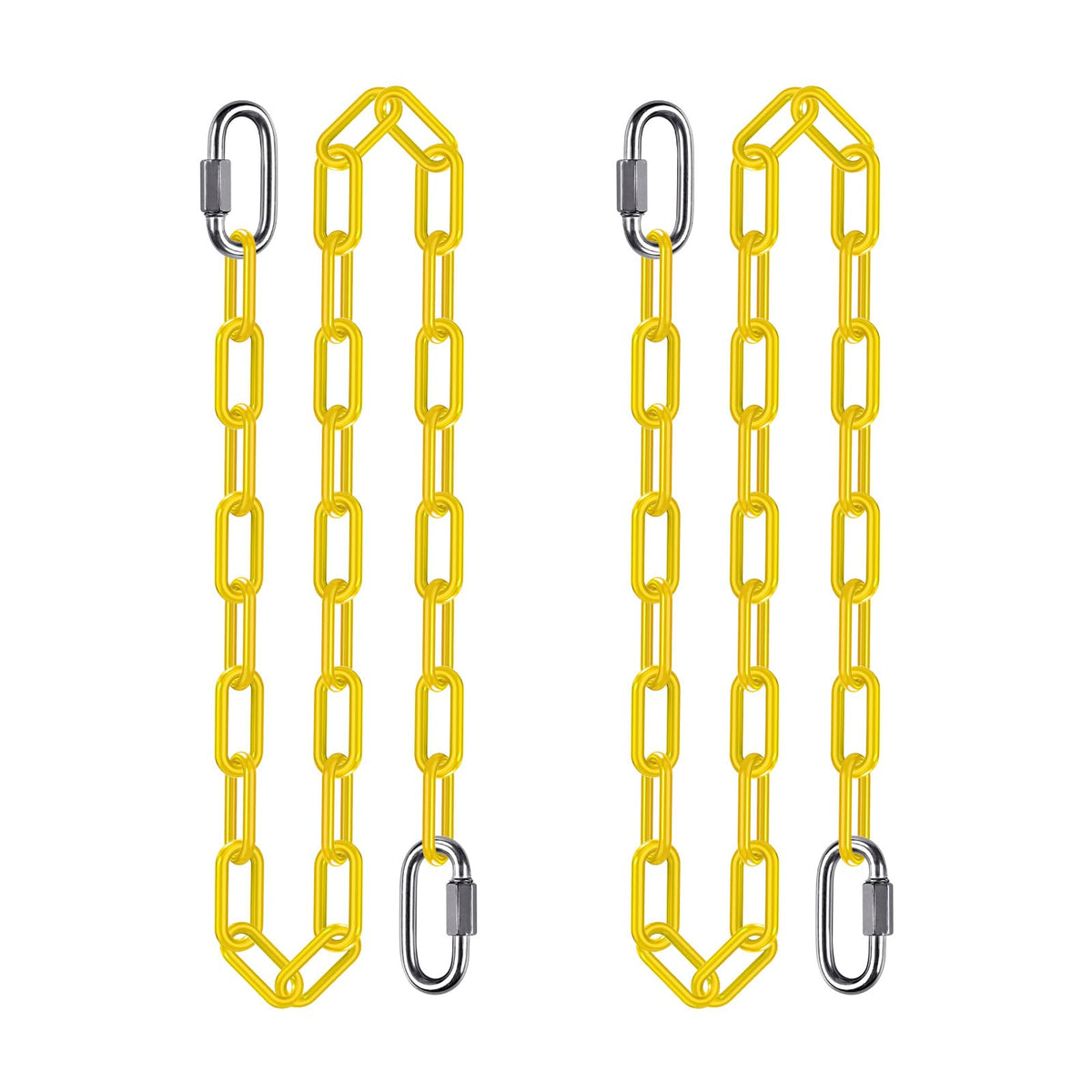 BeneLabel 60-inch hanging chains with carabiners for secure swings and chairs.