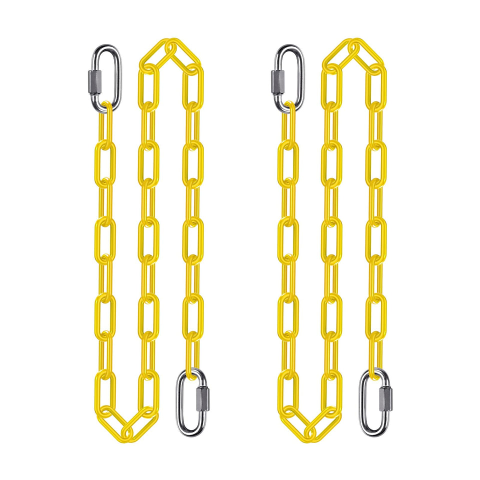 BeneLabel 60-inch hanging chains with carabiners for secure swings and chairs.