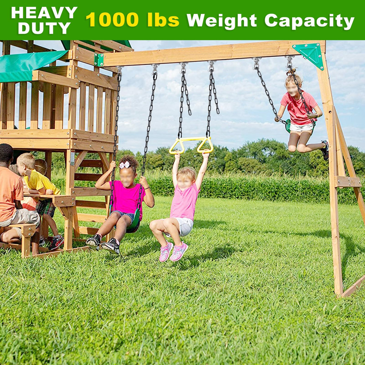 BeneLabel adjustable swing chain length for customizable suspension.