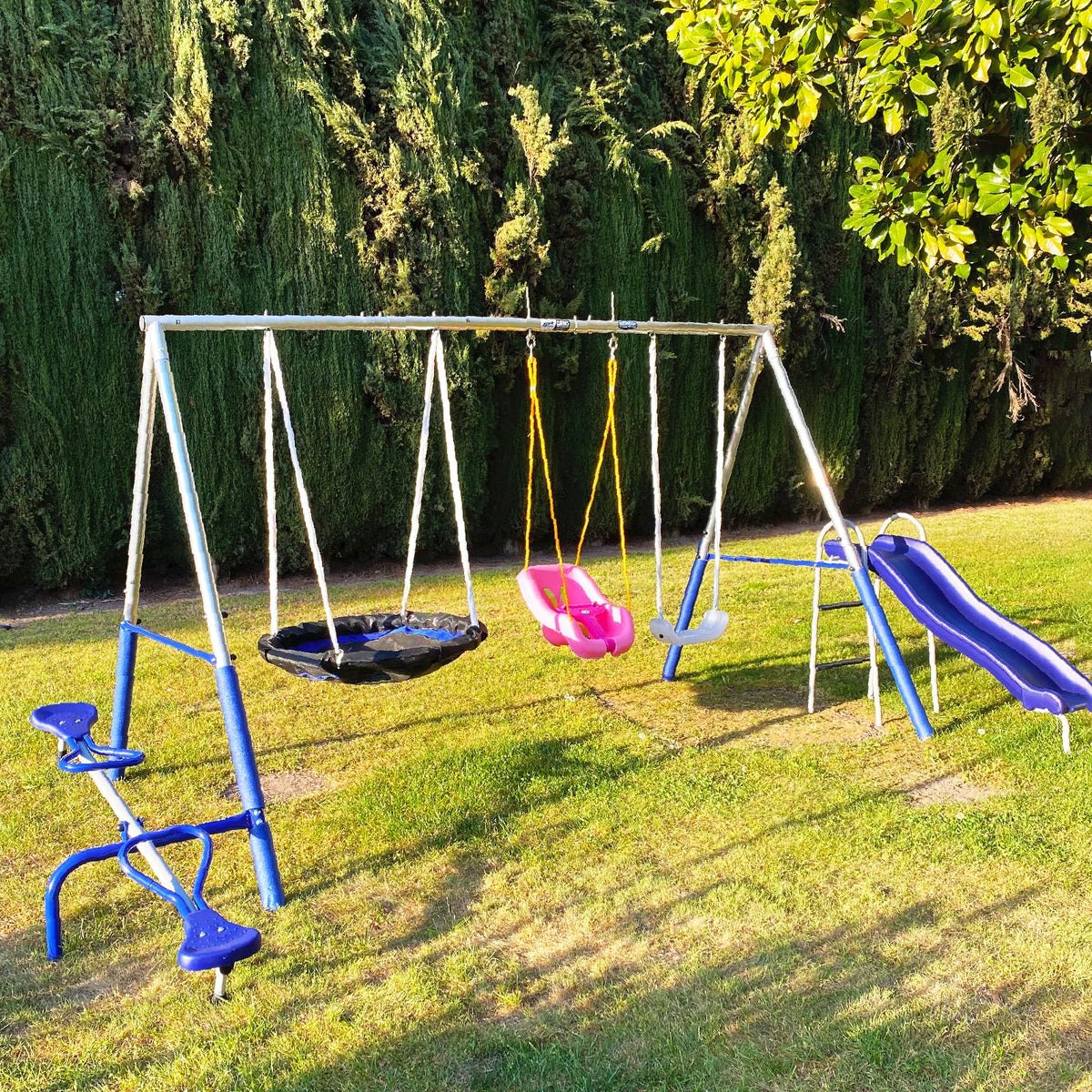 BeneLabel swing hangers show all-metal construction for durable performance on wood or metal beams.