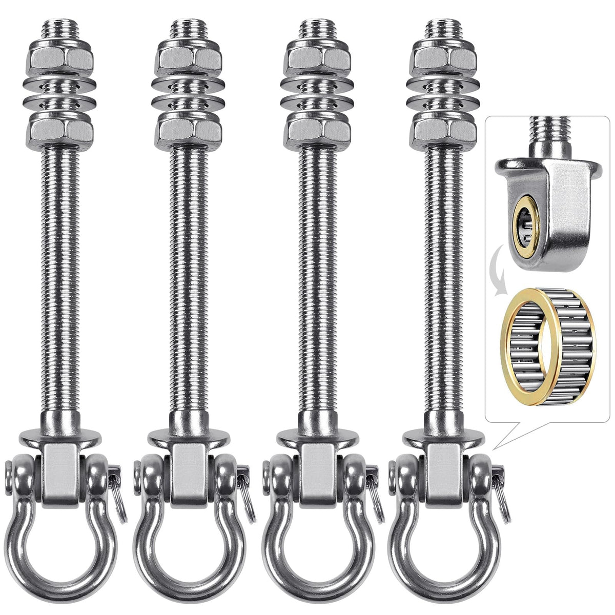 BeneLabel heavy duty hangers with bearings for smooth rotation.