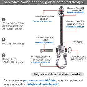 BeneLabel indoor-outdoor-hanger-usage versatile for gym and hammock setups.