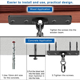 BeneLabel indoor/outdoor use hanger for flexible training environments.