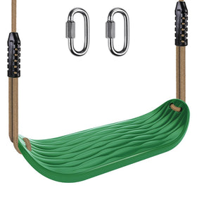BeneLabel non-slip swing seat in bright green ready for backyard fun.
