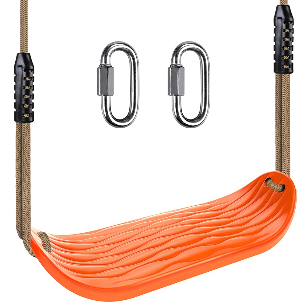 BeneLabel non-slip swing seat orange for stable outdoor play
