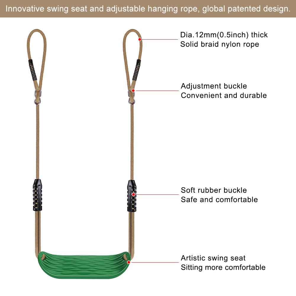 BeneLabel outdoor backyard setup with bright green seating.