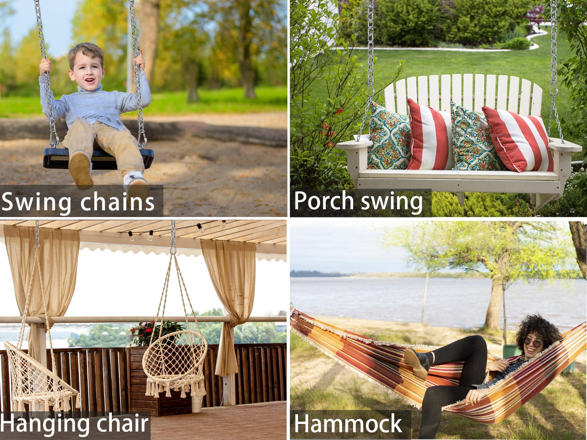 Benelabel outdoor hanging chair setup on patio