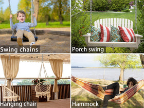 Benelabel outdoor hanging chair setup on patio