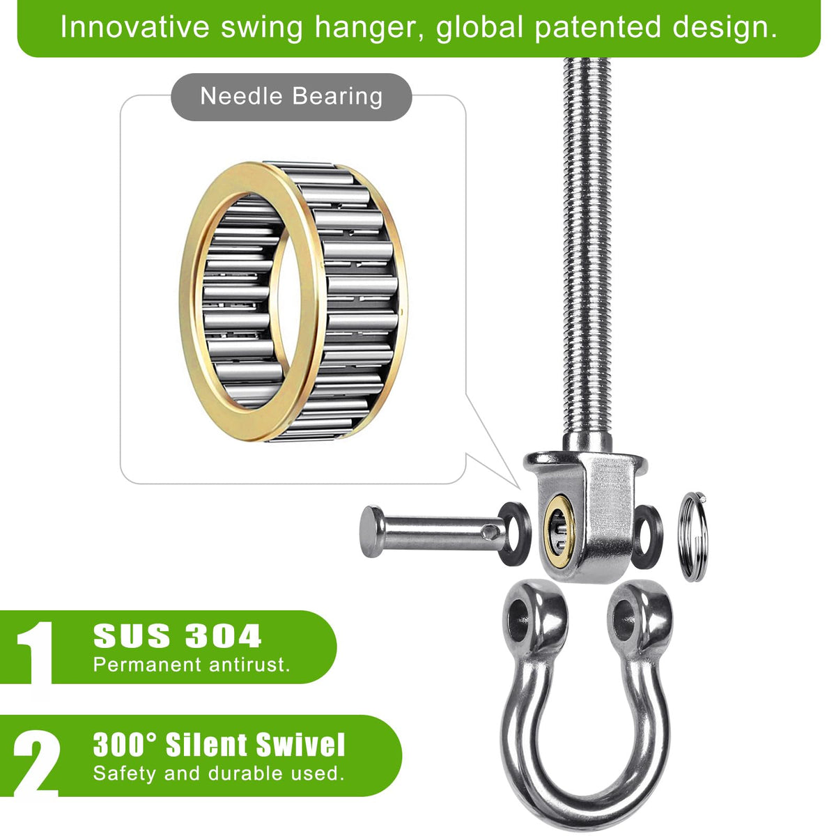 BeneLabel seven-inch swing hangers enable flexible rotation