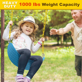 BeneLabel yellow-coated chains for weather-resistant outdoor use.