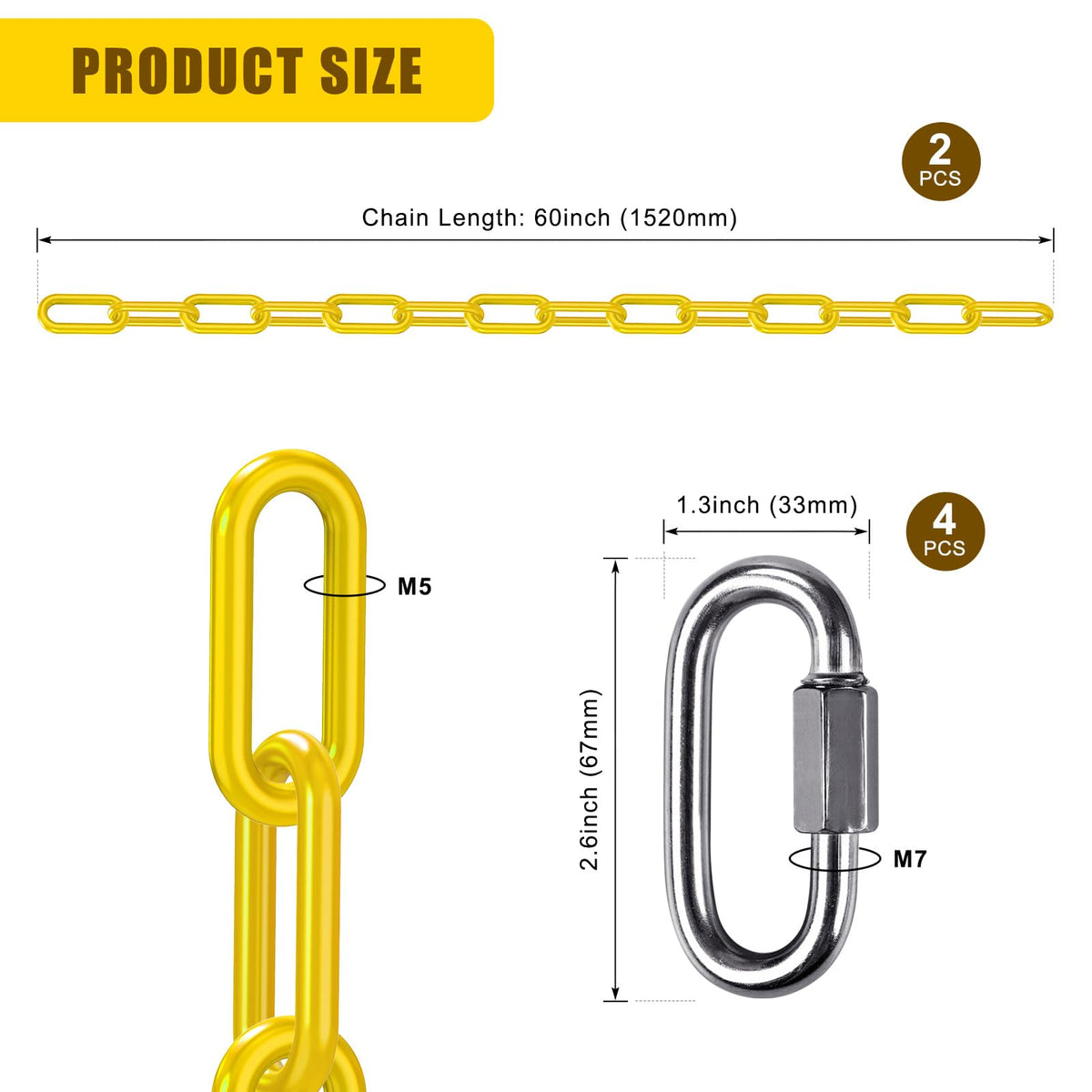 BeneLabel yoga swing chains ready for versatile hanging options.