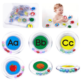 BeneSesqui floating alphabet letters with colorful backs for bath time learning