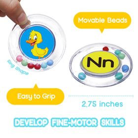 BeneSesqui letters with illustrated backs aid color and letter recognition in tub play