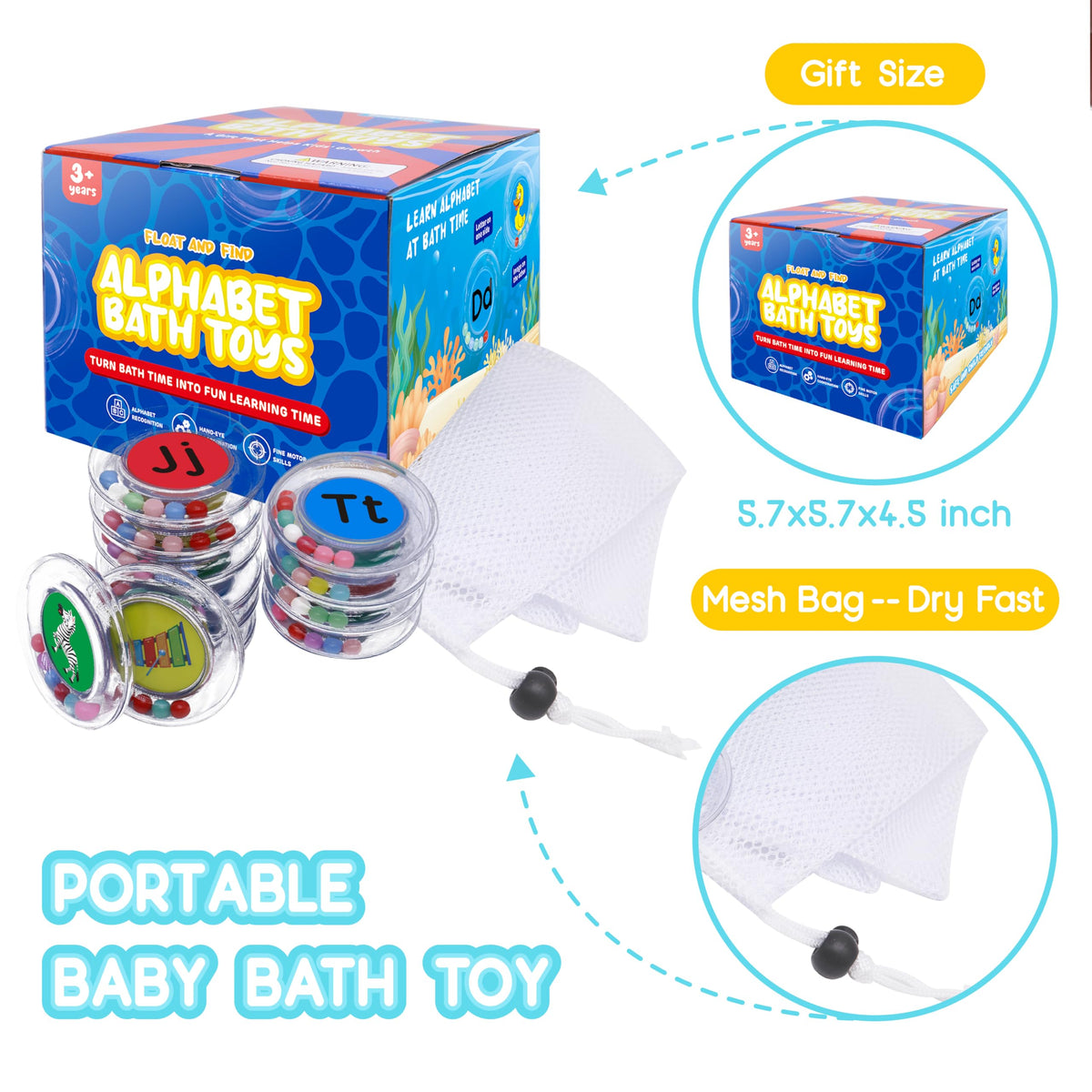 BeneSesqui mesh storage bag keeps bath toys dry and organized