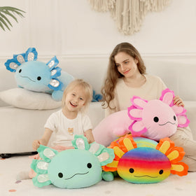 BENINY axolotl plush features a friendly face for imaginative playtime.