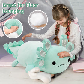 BENINY axolotl plush supports kids' playtime with a friendly companion.