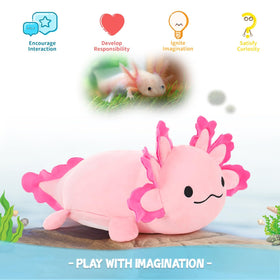 BENINY axolotl plush decor idea for kids' rooms and shelves.