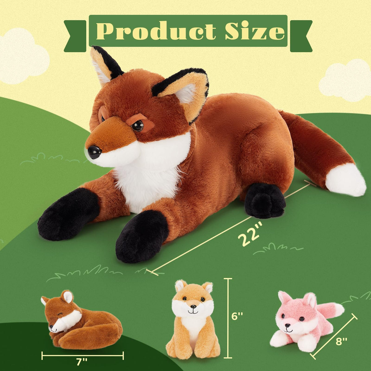 BENINY baby fox plush inside mommy's zippered tummy, ideal for imaginative play