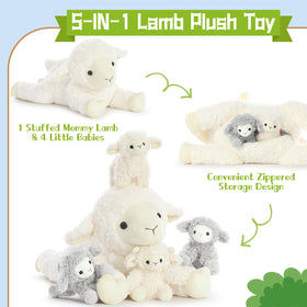 BENINY baby lamb plush quartet provides gentle cuddles and comfort.