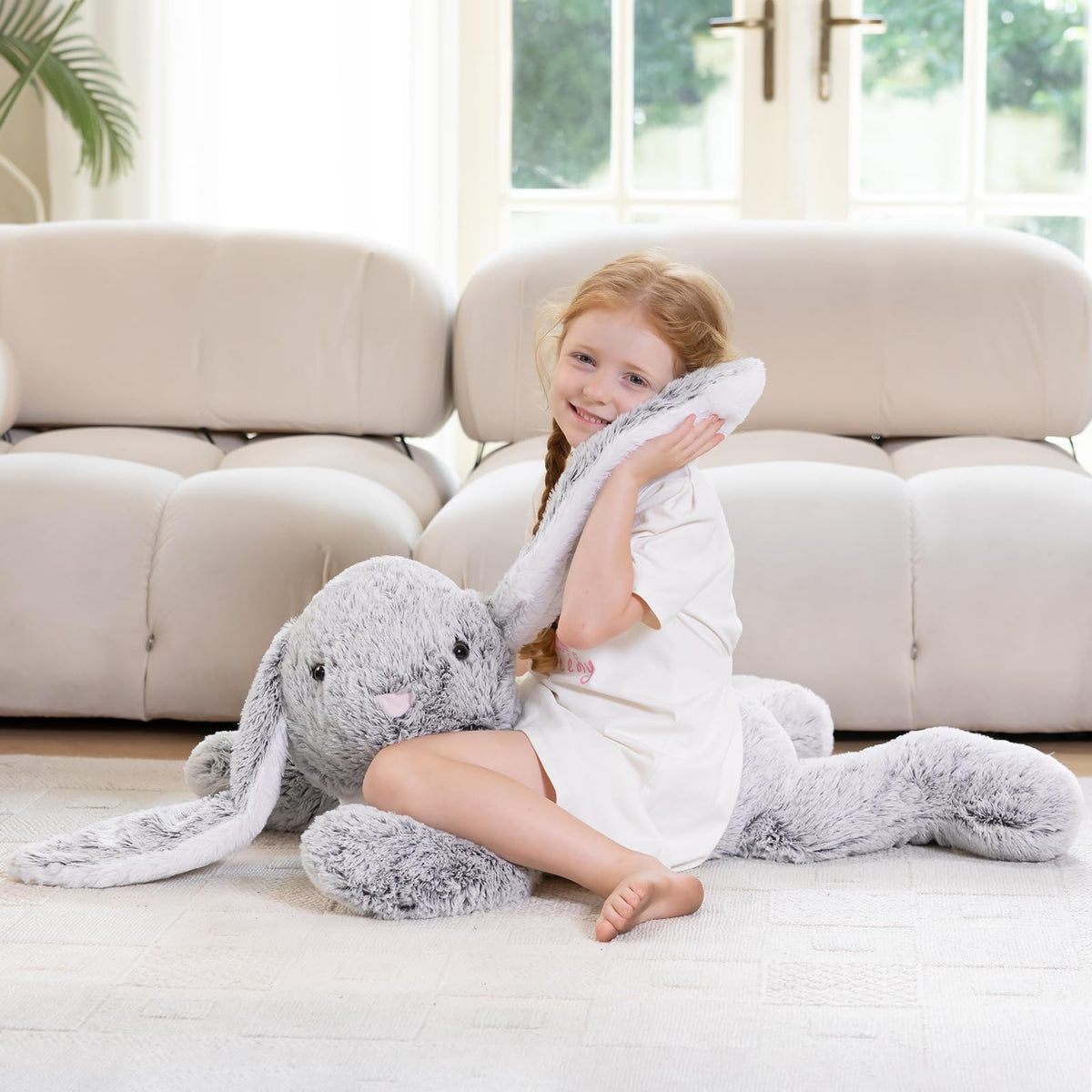 BENINY bunny with floppy ears inviting hugs and gentle snuggles.