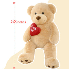 BENINY child hugs giant teddy for comforting play