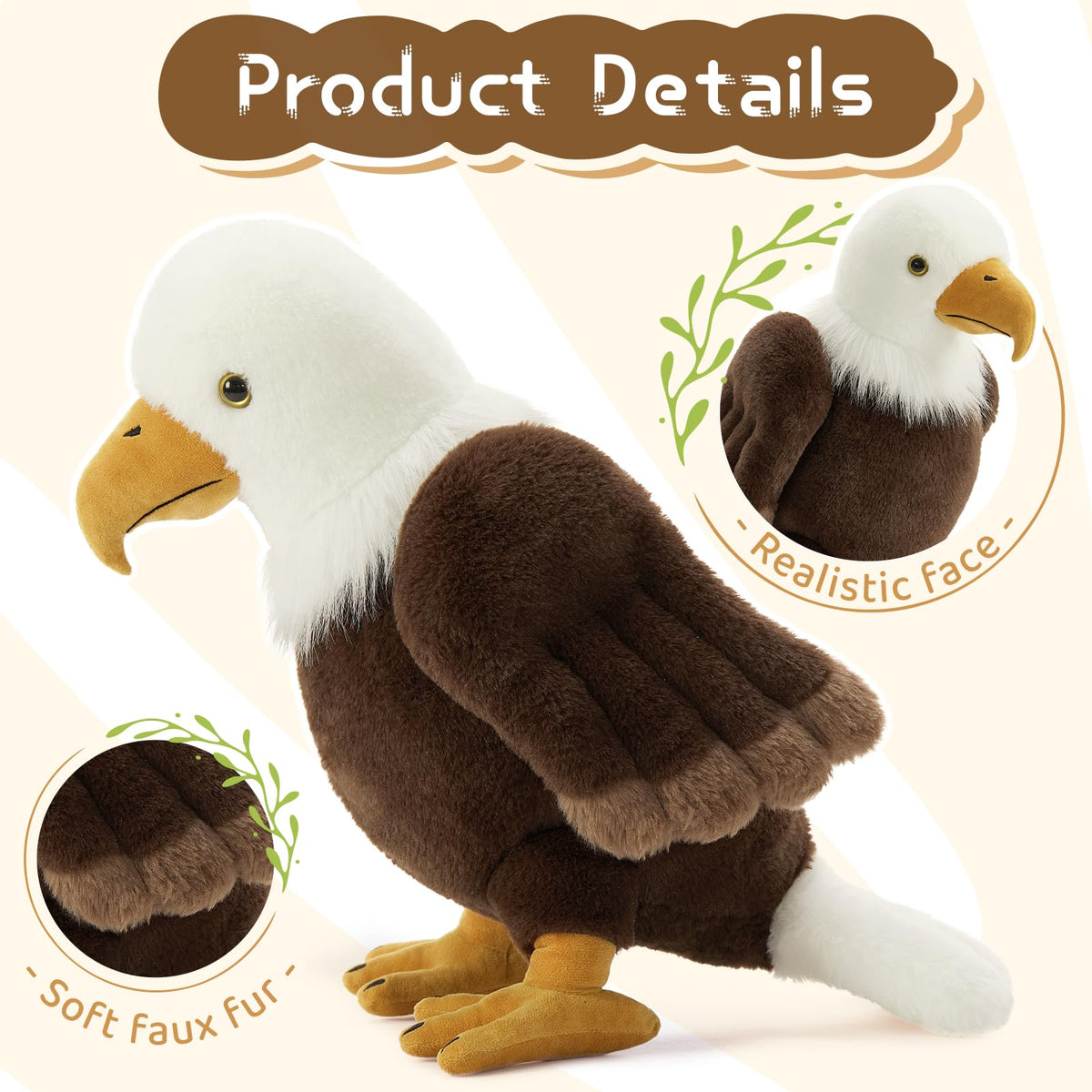 BENINY eagle baby chick plush 1, charming trio companions for storytelling.