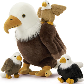 BENINY eagle mommy plush 18-inch, soft and huggable for imaginative play.