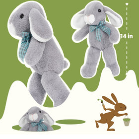 BENINY Easter Bunny soft plush fabric closeup, emphasizing cozy texture and durability.