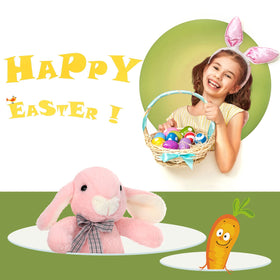 BENINY Easter Bunny white stuffed animal, plush pal perfect for Easter baskets.