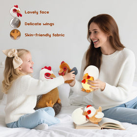BENINY mama-and-chicks plush family withstands hugs and everyday adventures.