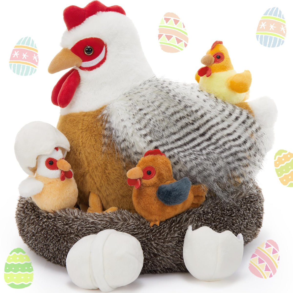 BENINY Easter-chicken-mama plush for imaginative play and bedtime cuddles.