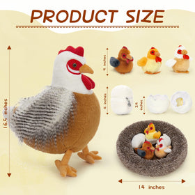 BENINY Easter-chicken-plush-set comprises eight versatile pieces for farm adventures.