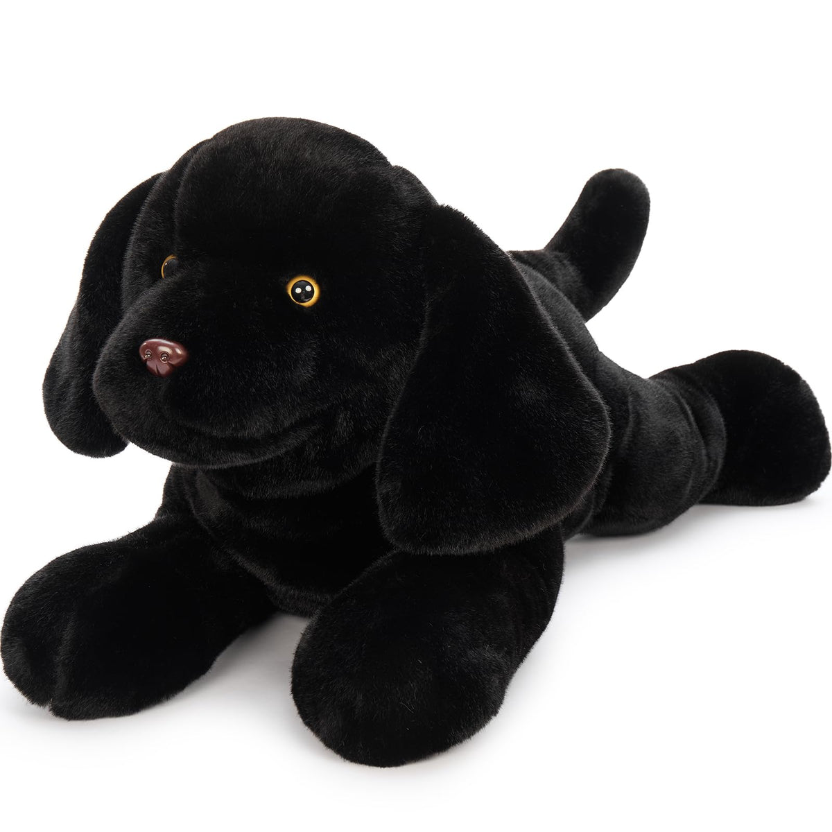 Beniny Giant Black Lab Plush decor accent, cuddly keepsake for any room