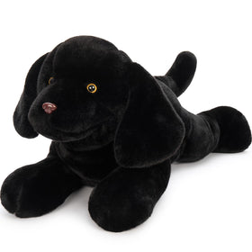 Beniny Giant Black Lab Plush decor accent, cuddly keepsake for any room
