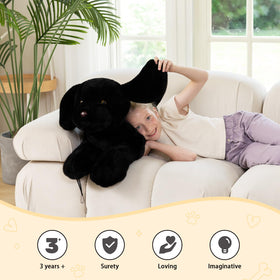 Beniny Giant Black Lab Plush full body, jumbo size for hugging