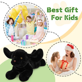 Beniny Giant Black Lab Plush kids playing, durable companion for adventures