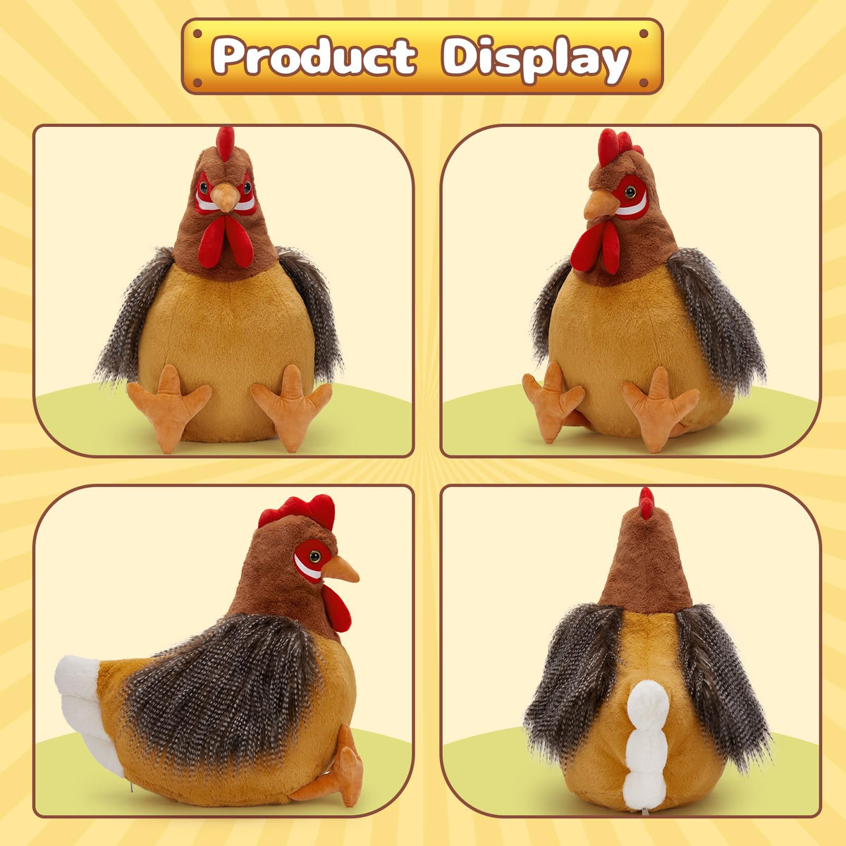 Bedroom decor idea: BENINY giant chicken plush adds cute, comforting presence.