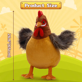 BENINY giant chicken plush being hugged by a child during play.